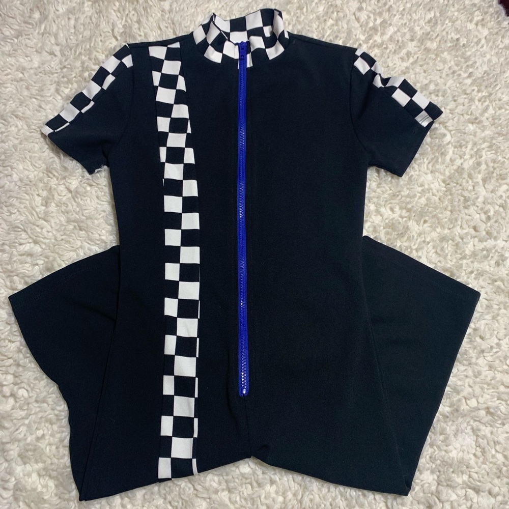 🔥Forever 21  Checkered Racetrack Romper Size S